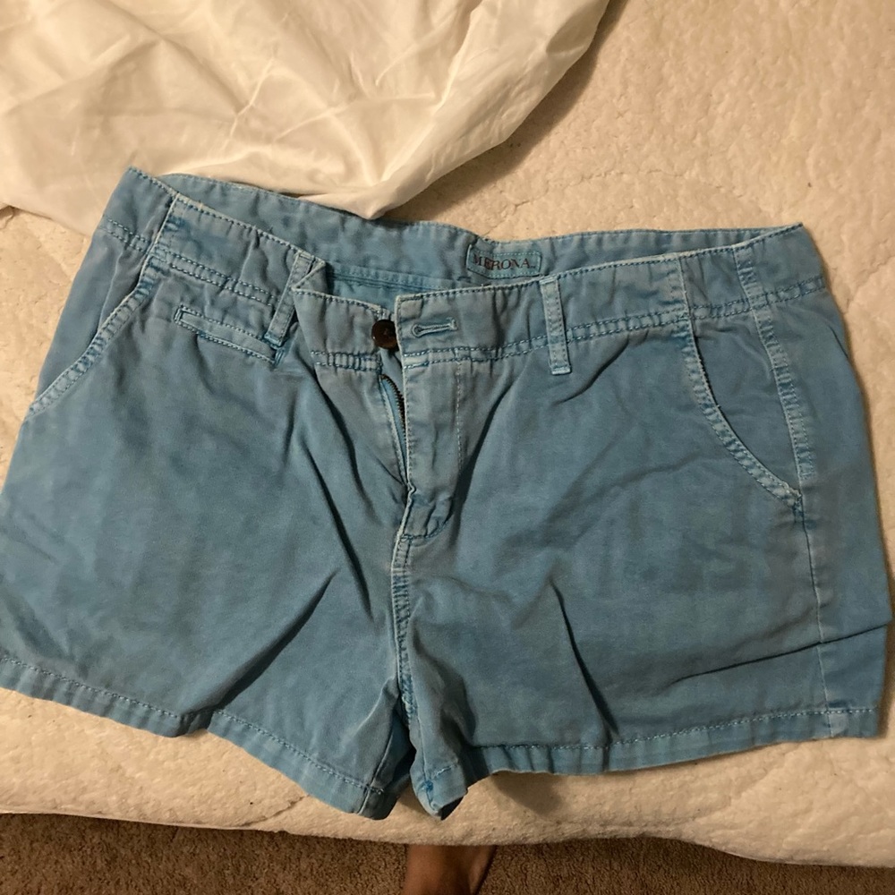 Light teal shorts